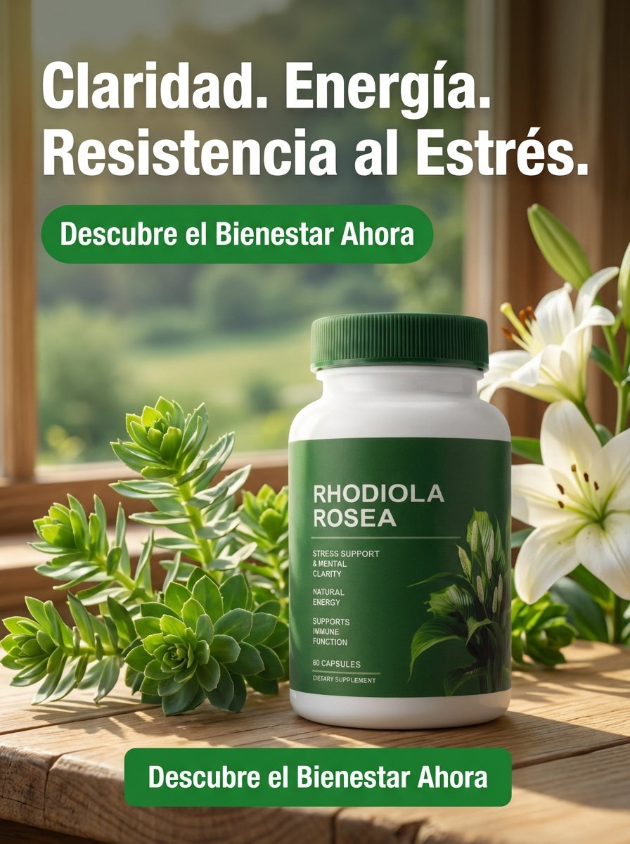 Rhodiola Rosea – Energía, Enfoque y Equilibrio Mental (60 Cápsulas)