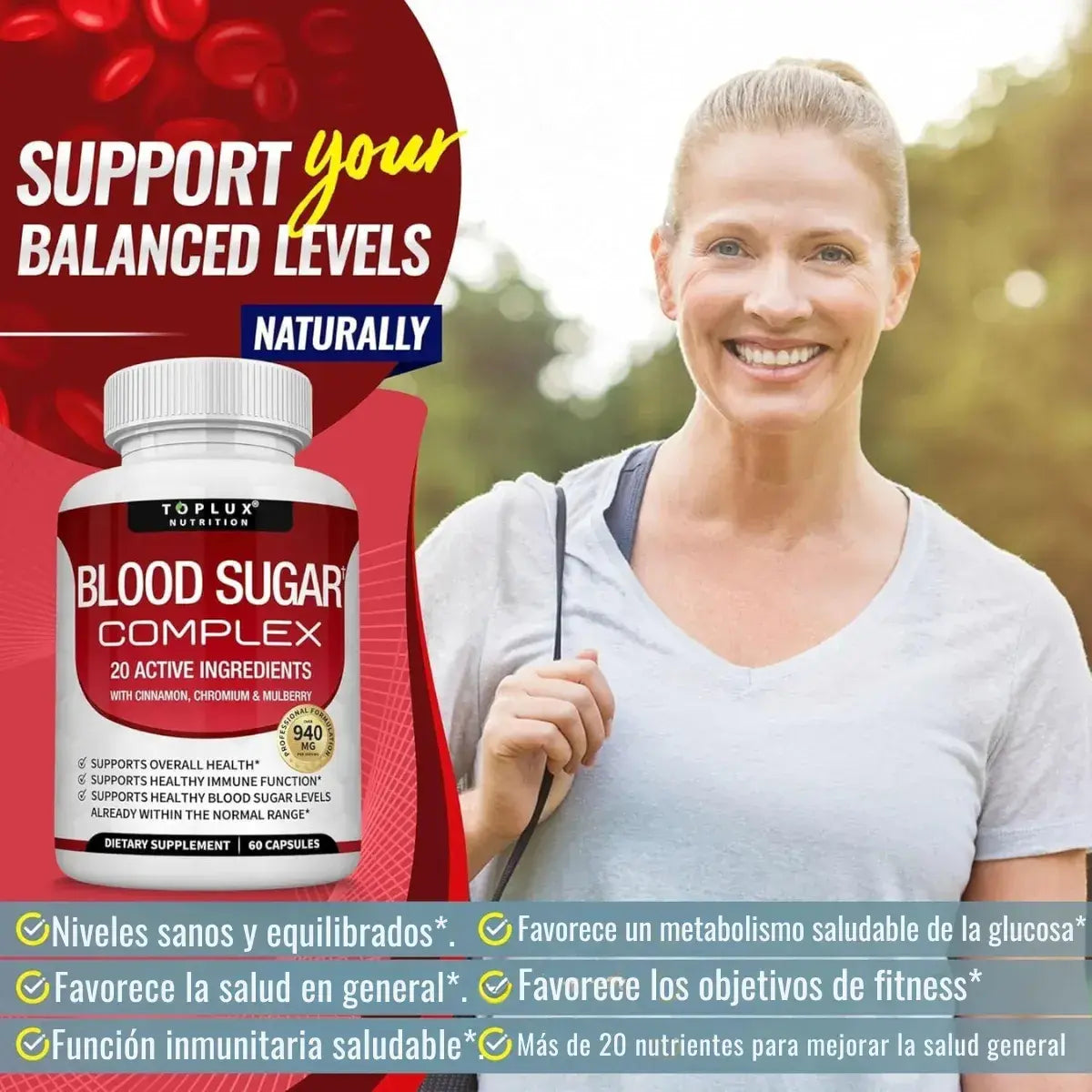 Blood Sugar Complex - Control de Azúcar en la Sangre (60 cápsulas)