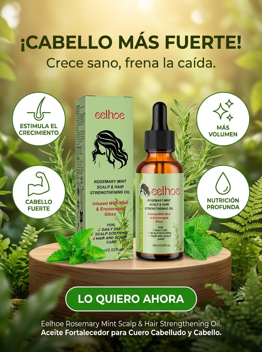 Rosemary Mint – Aceite Fortalecedor de Romero y Menta para el Cuero Cabelludo y el Cabello (60 ml)