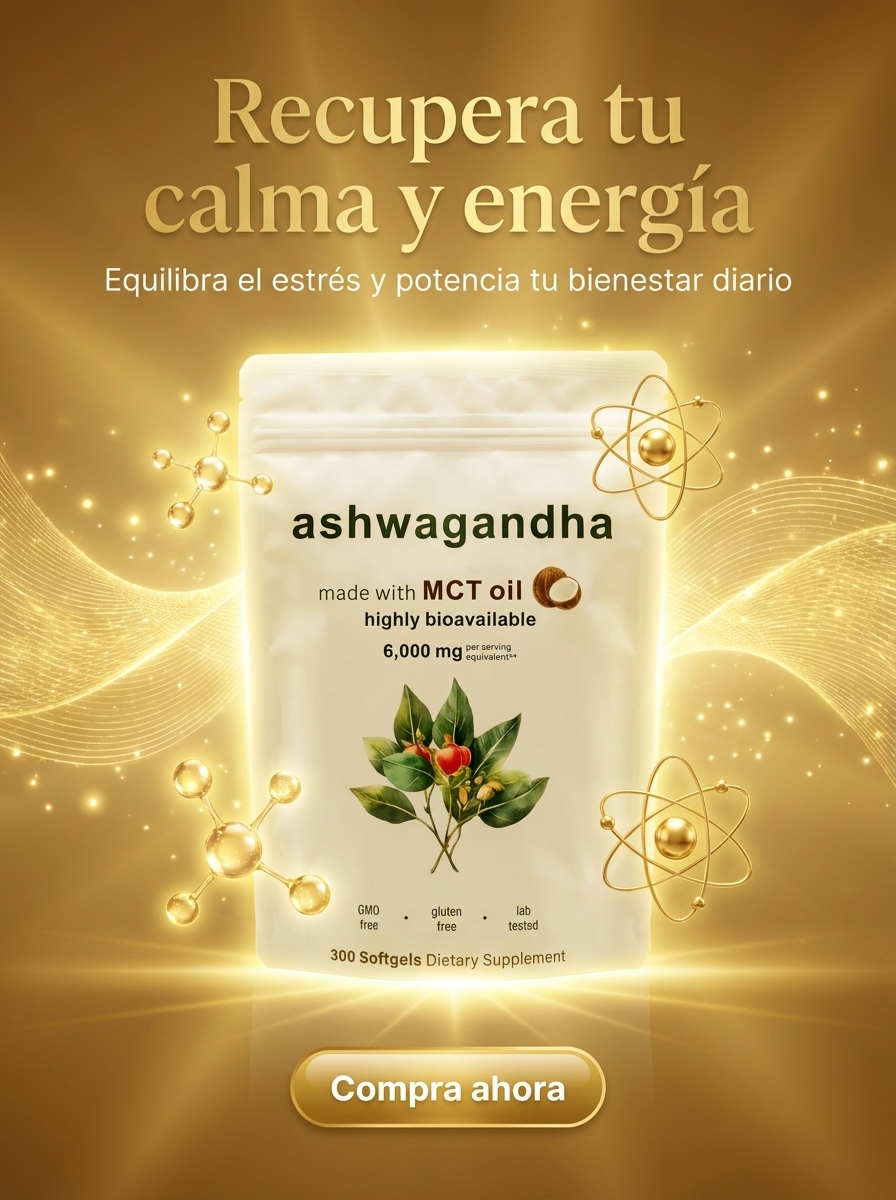 Ashwagandha – Suplemento Adaptógeno para Estrés, Energía y Bienestar (300 Softgels)