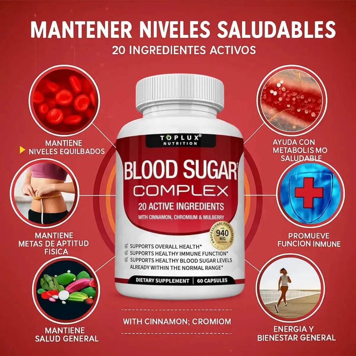 Blood Sugar Complex - Control de Azúcar en la Sangre (60 cápsulas)