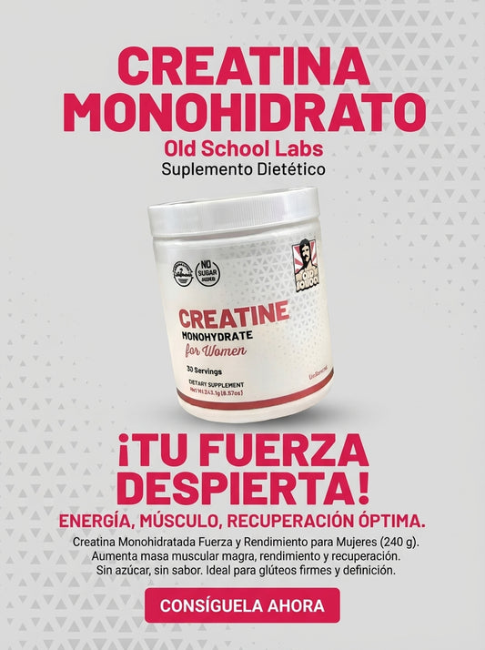 Creatine Monohydrate for Women - Creatina Monohidratada 5000mg + Colágeno y BCAA (30 Servicios) – Old School Labs™