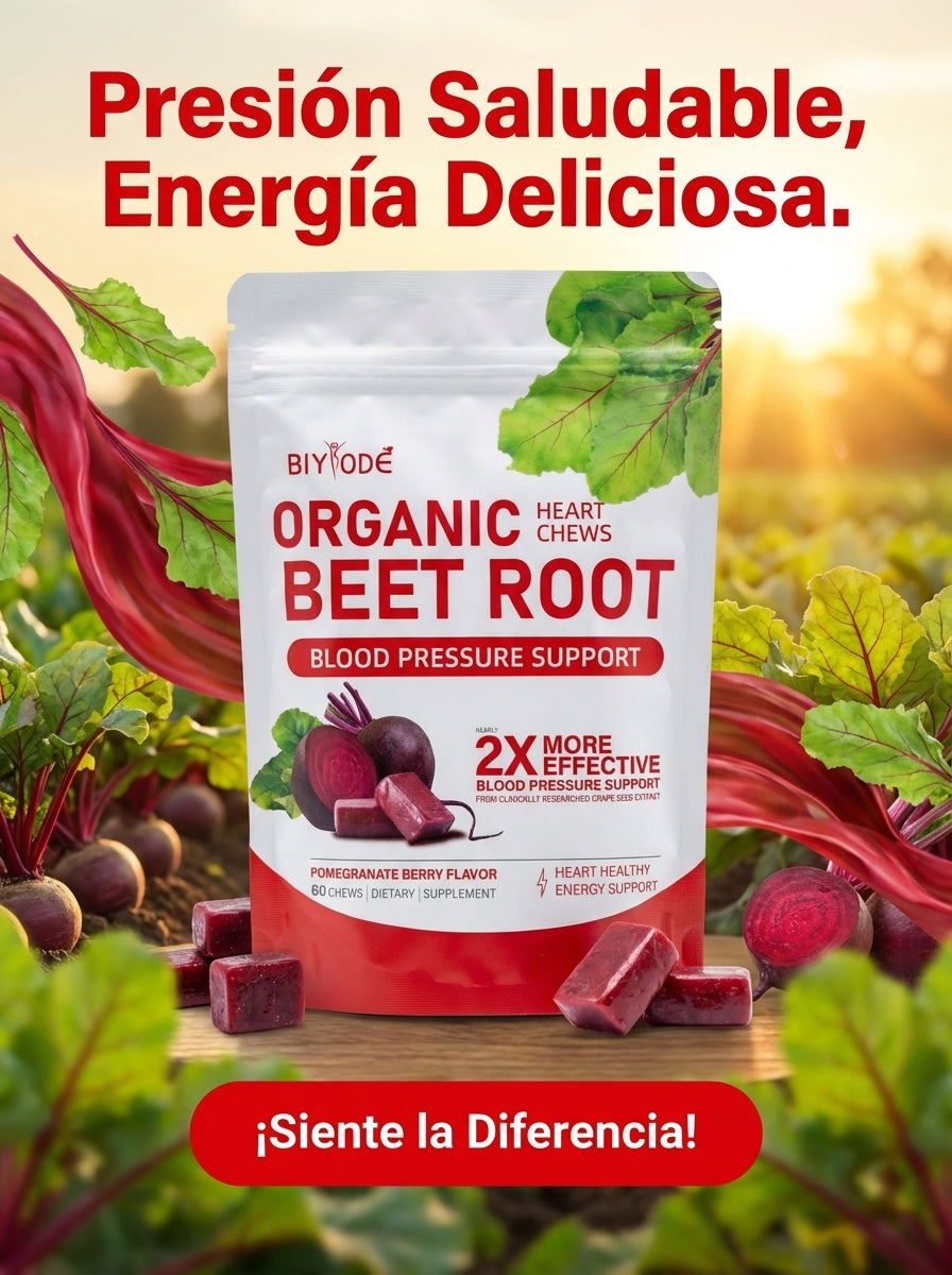 Organic Beet Root – Soporte de Circulación y Energía Natural (60 Gummies)