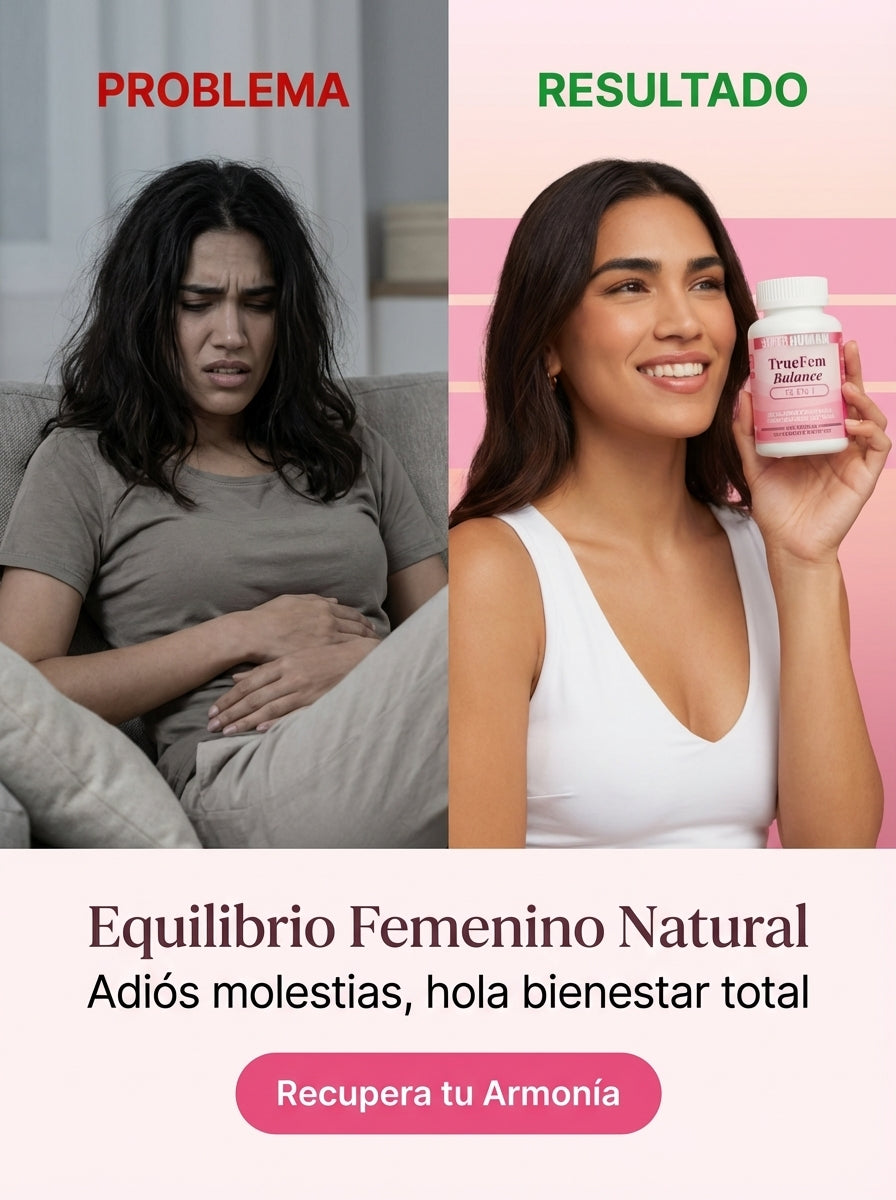TrueFem Balance – Cápsulas para el Equilibrio Hormonal y Bienestar Femenino (60 Cápsulas) – SuperHuman™