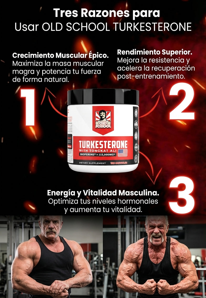 Turkesterone - Cápsulas de Ajuga Turkestanica con Tongkat Ali para Resistencia, Fuerza y Vitalidad Masculina (120 Cápsulas) – SuperHuman™