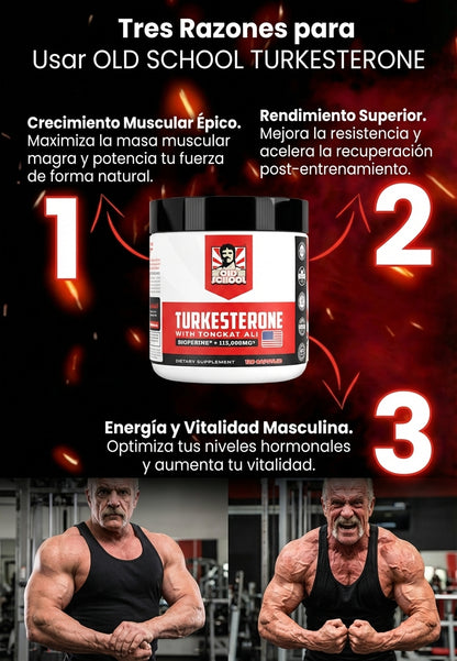 Turkesterone - Cápsulas de Ajuga Turkestanica con Tongkat Ali para Resistencia, Fuerza y Vitalidad Masculina (120 Cápsulas) – SuperHuman™