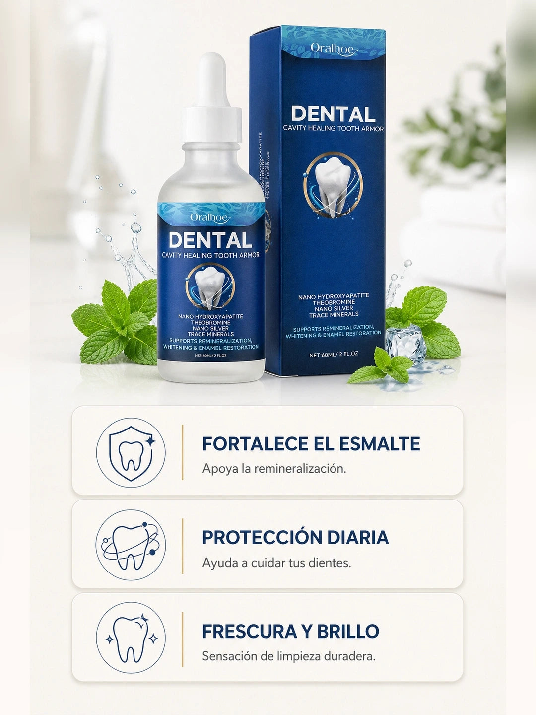 Dental Repair Formula – Cuidado Dental Avanzado con Nano-Hidroxiapatita (Tratamiento Diario)
