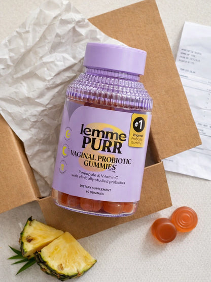 Lemme Purr - Gomitas Probióticas Vaginales para Mujeres (60 Cápsulas Veganas)