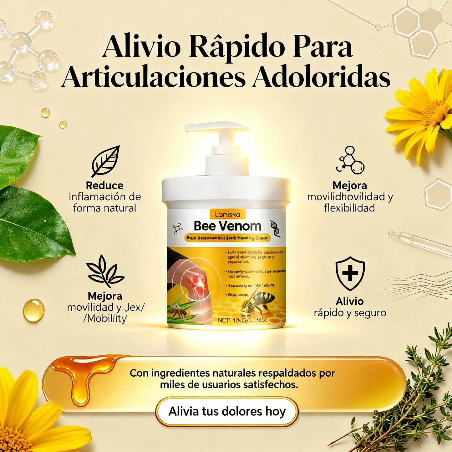 Bee Venom - Crema Curativa Para El Dolor Y Los Huesos