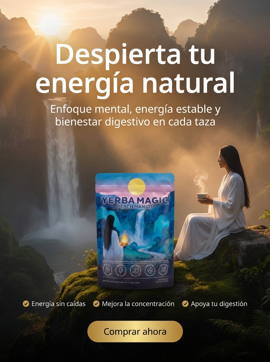 Yerba Magic™ – Té Instantáneo en Polvo Con L-Teanina y Lion’s Mane para Enfoque Mental y Salud Intestinal