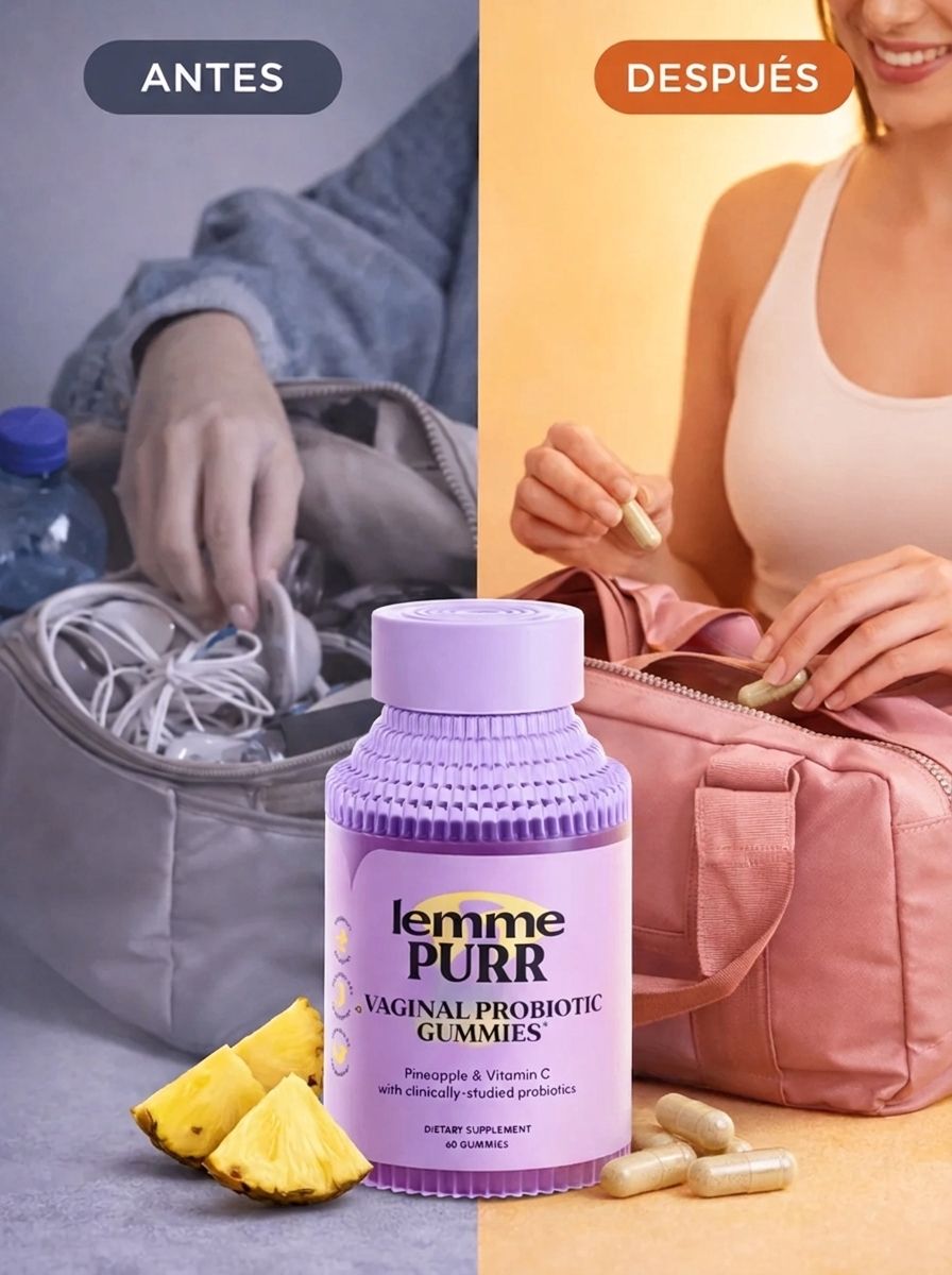 Lemme Purr - Cápsulas Probióticas Vaginales para Mujeres (60 Cápsulas)