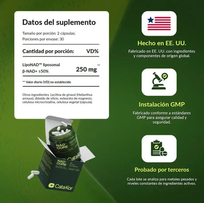 NAD + Resveratrol – Fórmula Avanzada con Nicotinamide Riboside y Resveratrol (60 cápsulas)